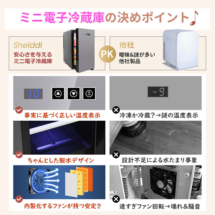 楽天市場】【全商品1000円OFF！✨4/11迄！】Shelddi 冷蔵庫 小型 ミニ 