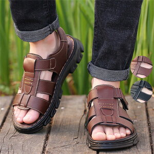 レザーサンダル メンズ サンダル ビーチサンダル 夏 夏用 スポーツサンダル ブランドサンダル 大きいサイズ 幅広 厚底 疲れない 紳士靴 ブランド 靴 痛くない 軽量 滑り止め 通気性 耐久性抜