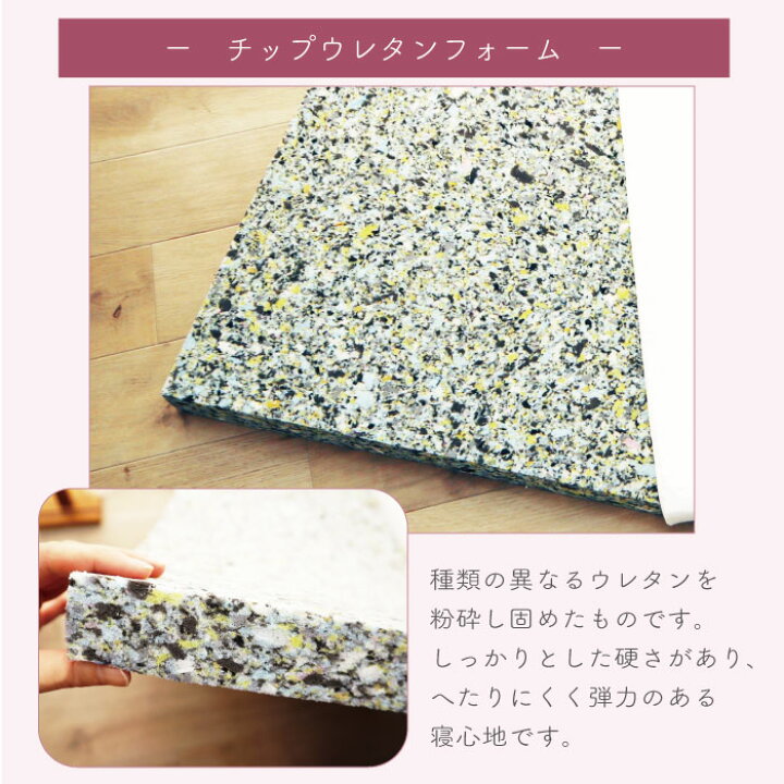 楽天市場】日本製 チップウレタン 三つ折り マットレス シングル 