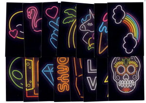 ��USA���A���i NEON SIGN�l�I���T�C���X�e�b�J�[�V�[��15���Z�b�g�y���������z��
