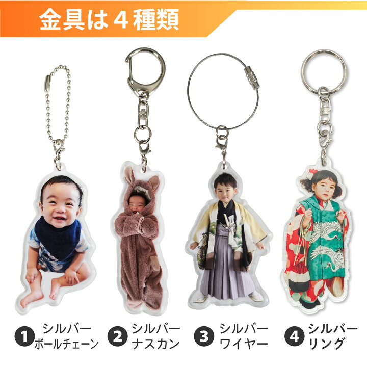 楽天市場】写真 8cm キーホルダー 1個 うちの子最高 写真キーホルダー 