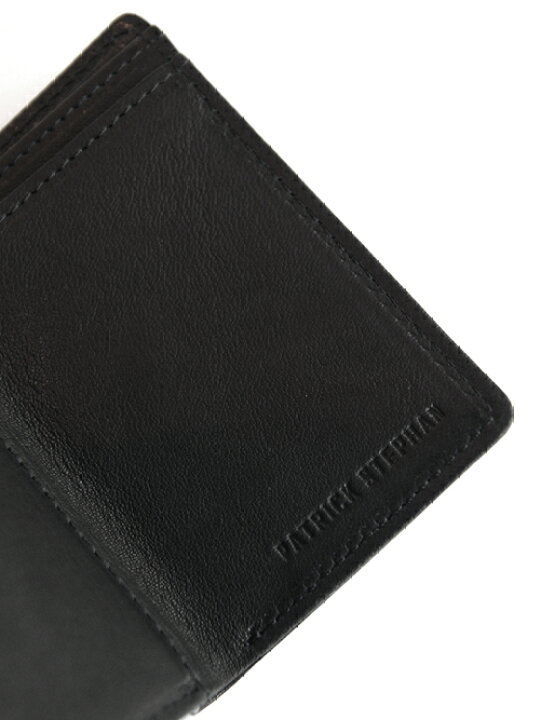 PATRICK STEPHAN パトリックステファン // Leather trifold wallet 'cartable'  #174AWA10 ＜3つ折り財布＞ BLACK/SILVER ＳＨＥＬＴＥＲ