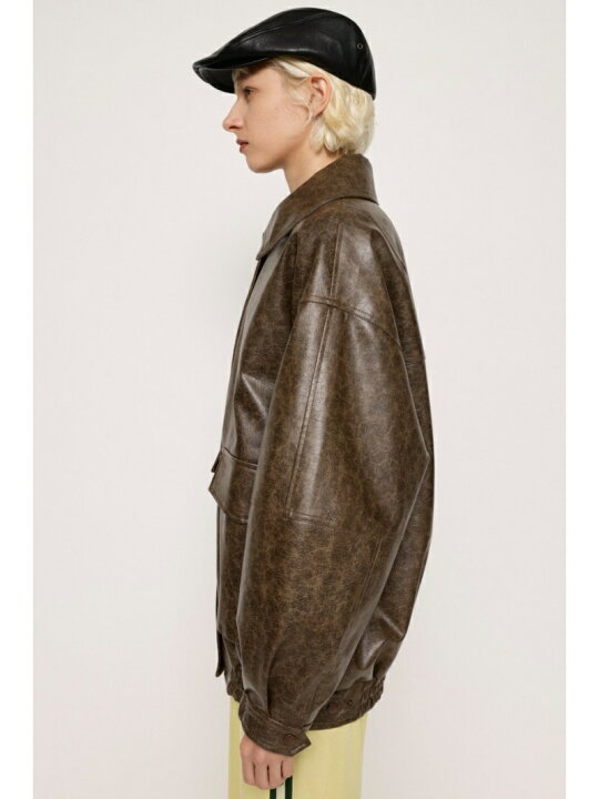 楽天市場】FAUX LEATHER OVERSIZE ブルゾン SLY スライ ジャケット  