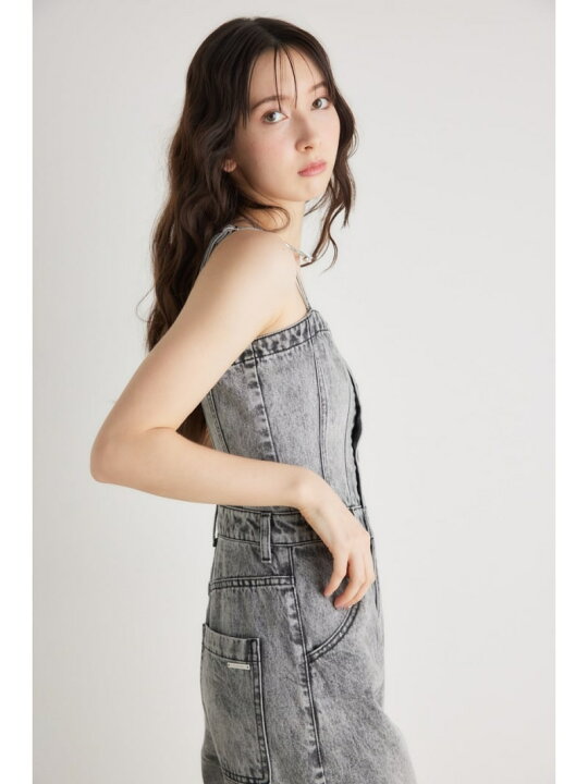 楽天市場】ビスチェライクDENIMロンパース rienda リエンダ 