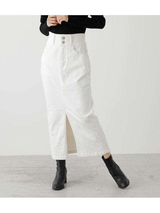 楽天市場 Sale 10 Off High Waist Slit Denim Sk 2 Azul By Moussy アズールバイマウジー スカート デニムスカート ホワイト ブラック ブルー Rba E 送料無料 Rakuten Fashion シェルターウェブストア