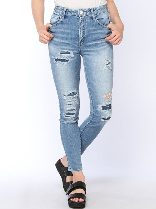 楽天市場】【SALE／29%OFF】クラッシュリペアJ/W DENIMアンクル  