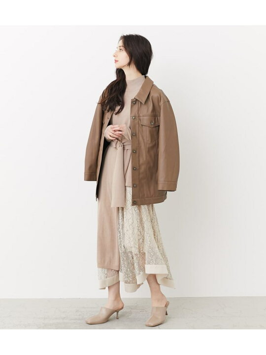 楽天市場】【SALE／60%OFF】フラップポケットフェイクレザーJK rienda 