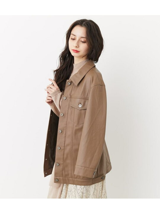 楽天市場】【SALE／60%OFF】フラップポケットフェイクレザーJK rienda 