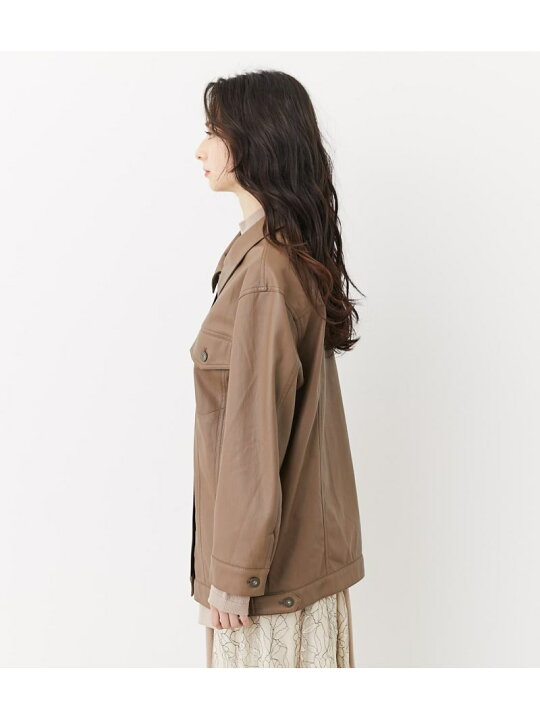 楽天市場】【SALE／60%OFF】フラップポケットフェイクレザーJK rienda 