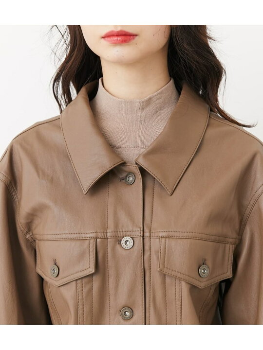 楽天市場】【SALE／60%OFF】フラップポケットフェイクレザーJK rienda 