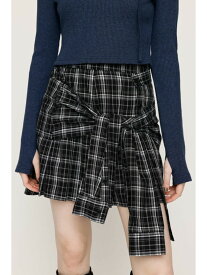 REMAKE LIKE CHECK ショートスカート SLY スライ スカート ミニスカート ブラック ピンク【送料無料】[Rakuten Fashion]
