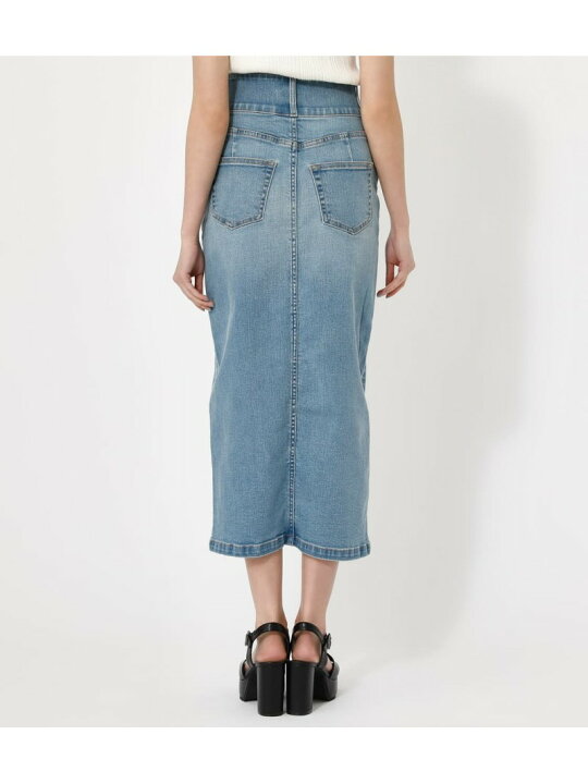 楽天市場 Sale 37 Off High Waist Slit Denim Skirt Azul By Moussy アズールバイマウジー スカート デニムスカート ホワイト ブルー Rba E 送料無料 Rakuten Fashion シェルターウェブストア