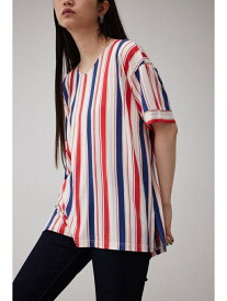 【SALE／50%OFF】【トライファンクション】 SORVETE BACK GATHER TOPS AZUL BY MOUSSY アズールバイマウジー トップス カットソー・Tシャツ ブラック オレンジ【RBA_E】[Rakuten Fashion]