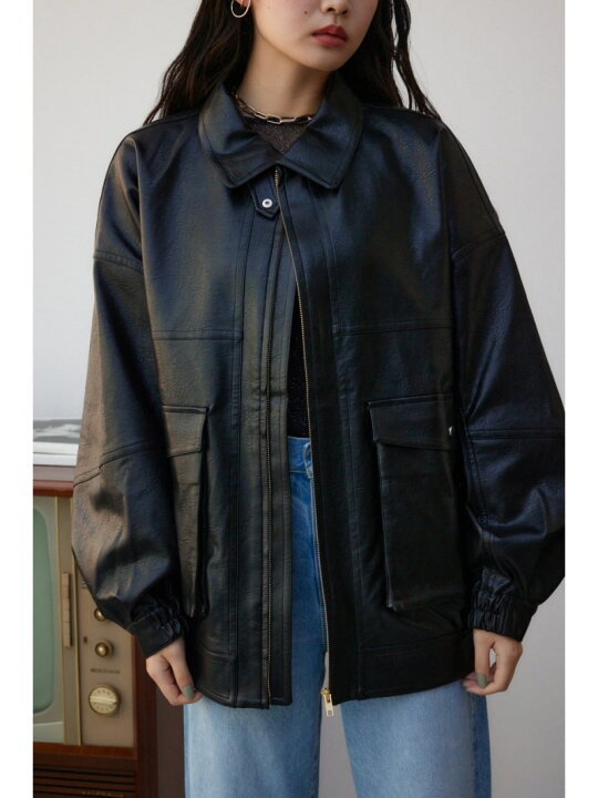 楽天市場】フェイクレザーオーバーブルゾン AZUL BY MOUSSY アズール  