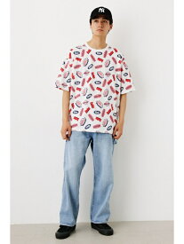 【SALE／20%OFF】パターンTシャツ RODEO CROWNS WIDE BOWL ロデオクラウンズワイドボウル トップス カットソー・Tシャツ ホワイト ブラック【RBA_E】[Rakuten Fashion]