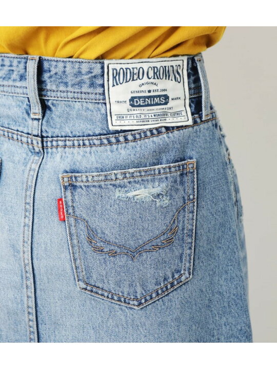 楽天市場】【SALE／50%OFF】ヘムクラッシュデニムマキシスカート RODEO  