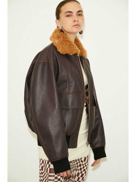 楽天市場】【SALE／50%OFF】VEGAN LEATHER BALOON B-3 ジャケット SLY 
