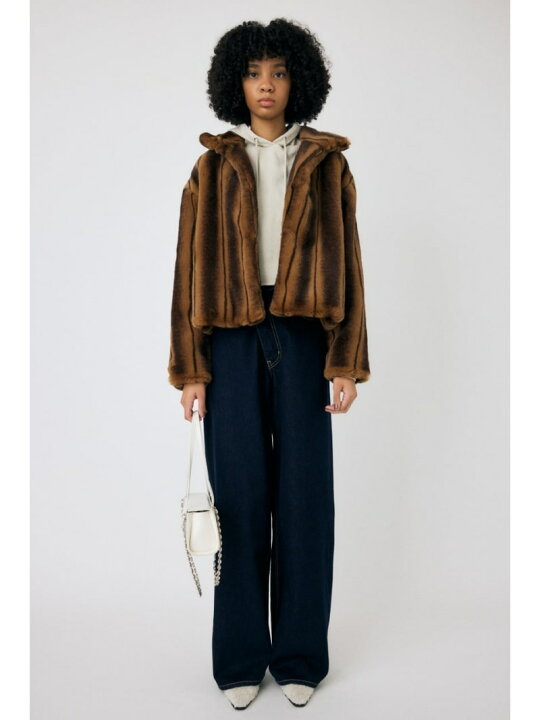 楽天市場】【SALE／70%OFF】FAUX FUR スタンドカラージャケット MOUSSY 