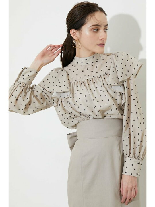 楽天市場】【SALE／30%OFF】フリルショルダーHNブラウス rienda 