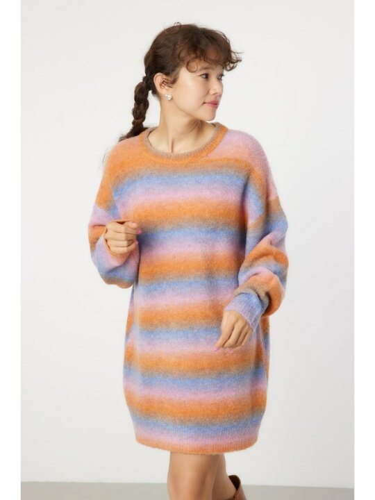 楽天市場】【SALE／60%OFF】グラデーションニットワンピース RODEO 
