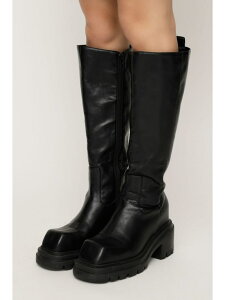 �ySNS�Řb��̔��r�`�[�g�u�[�c!�zSQUARE TOE KNEE �u�[�c SLY �X���C �V���[�Y�E�C �u�[�c �u���b�N�y���������z[Rakuten Fashion]