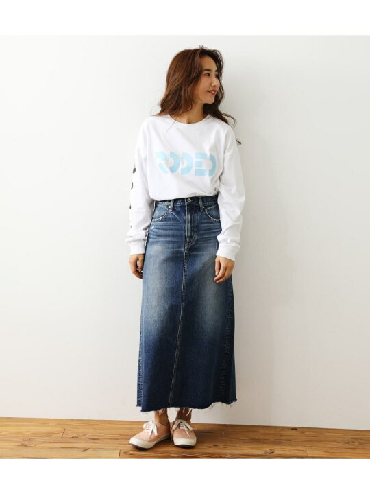 楽天市場 Sale 50 Off Vintage Long Denim Sk Rodeo Crowns Wide Bowl ロデオクラウンズワイドボウル スカート デニムスカート ブルー Rba E 送料無料 Rakuten Fashion シェルターウェブストア