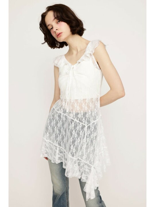 楽天市場】【SALE／40%OFF】HEM DESIGN LACE FRILL L/トップス SLY 