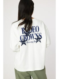 バンダナスターアップリケL/S Tシャツ RODEO CROWNS WIDE BOWL ロデオクラウンズワイドボウル トップス カットソー・Tシャツ ホワイト ブラック ピンク【送料無料】[Rakuten Fashion]