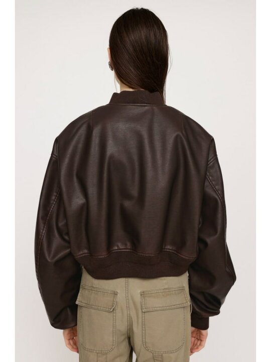 楽天市場】VINTAGE F/LEATHER CROP ブルゾン SLY スライ ジャケット 