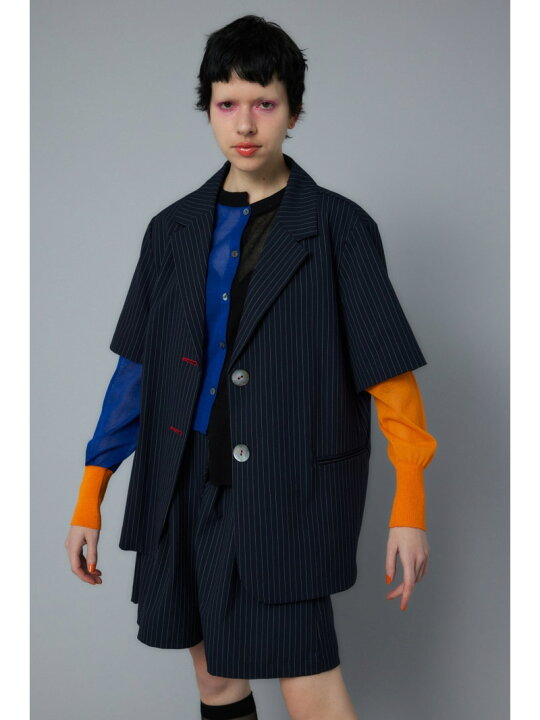 楽天市場】Stripe half sleeve jacket HeRIN.CYE ヘリンドットサイ 