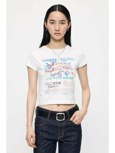 MOUSSY VOL26 TOUR TEE MOUSSY �}�E�W�[ �g�b�v�X �J�b�g�\�[�ET�V���c �z���C�g �u���b�N ���b�h�y���������z[Rakuten Fashion]