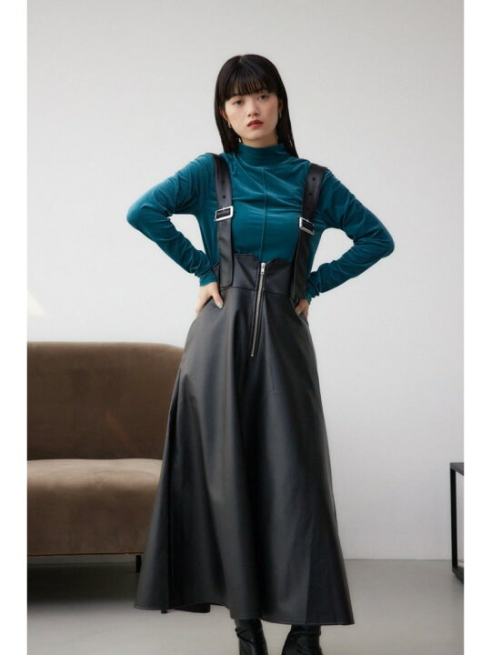 SALE 50 OFF フェイクレザージップアップジャンパースカート AZUL BY MOUSSY アズールバイマウジー ワンピース・ドレス ワンピース ホワイト ブラック RBA E Rakuten Fashion シェルターウェブストア