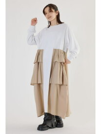 【SALE／28%OFF】ドッキングフリルワンピース RODEO CROWNS WIDE BOWL ロデオクラウンズワイドボウル ワンピース・ドレス ワンピース カーキグリーン ブラック ホワイト【RBA_E】【送料無料】[Rakuten Fashion]