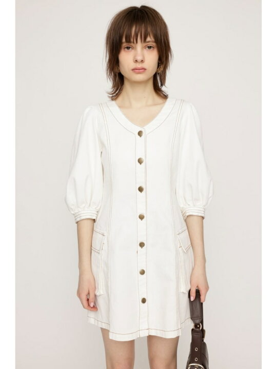 楽天市場】【SALE／50%OFF】V NECK DENIM ショートワンピース SLY  