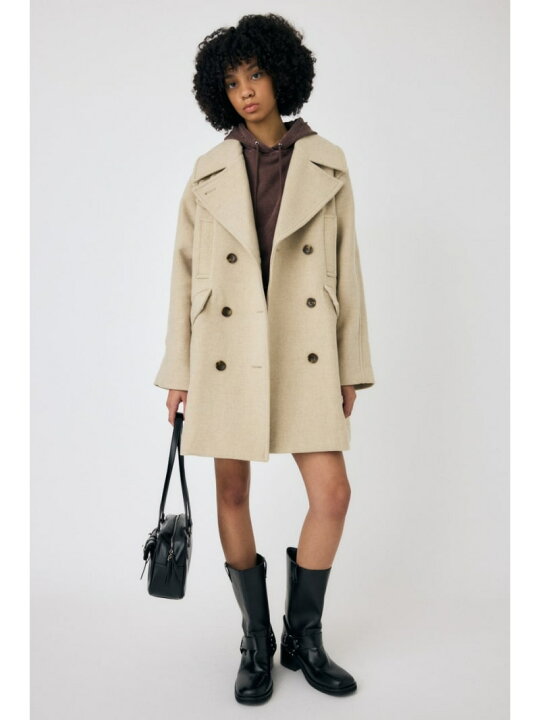 楽天市場】【SALE／50%OFF】DOUBLE BREASTED ミドルコート MOUSSY 