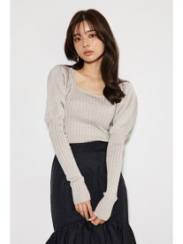 【SALE／29%OFF】スクエアNCパフSLV Knit TOP rienda リエンダ トップス ニット ホワイト【RBA_E】【送料無料】[Rakuten Fashion]