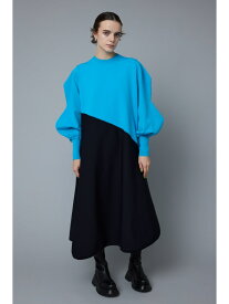 Asymmetry hem knit dress HeRIN.CYE ヘリンドットサイ ワンピース・ドレス ワンピース ブルー ネイビー グレー【送料無料】[Rakuten Fashion]