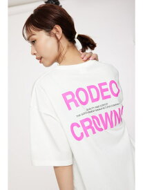 COLOR BACK LOGO Tシャツ RODEO CROWNS WIDE BOWL ロデオクラウンズワイドボウル トップス カットソー・Tシャツ ホワイト ブラック ピンク[Rakuten Fashion]