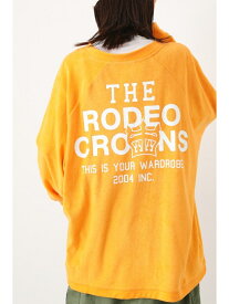 【SALE／20%OFF】パイル LOGO トッパー RODEO CROWNS WIDE BOWL ロデオクラウンズワイドボウル トップス スウェット・トレーナー オレンジ ネイビー グレー【RBA_E】【送料無料】[Rakuten Fashion]