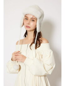 フェイクファー2WAYパイロット帽子 rienda リエンダ 帽子 その他の帽子 ホワイト ブラック【送料無料】[Rakuten Fashion]