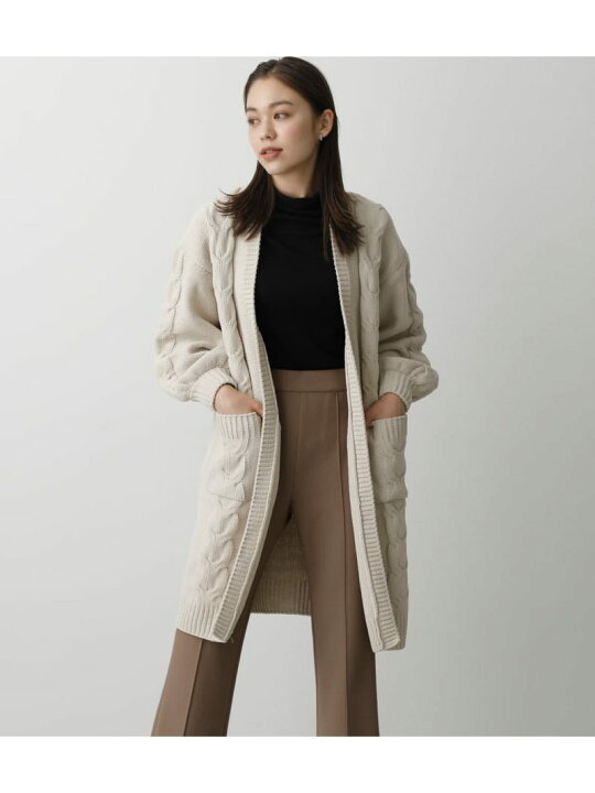 楽天市場 Chenille Cable Knit Cardigan Azul By Moussy アズールバイマウジー ニット カーディガン ホワイト ブラック オレンジ 送料無料 Rakuten Fashion シェルターウェブストア