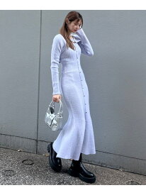 many way カーデSET Knit OP rienda リエンダ ワンピース・ドレス ワンピース ホワイト パープル グレー【送料無料】[Rakuten Fashion]