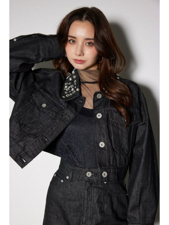 楽天市場】【SALE／80%OFF】ビジューカラーGジャン rienda リエンダ 