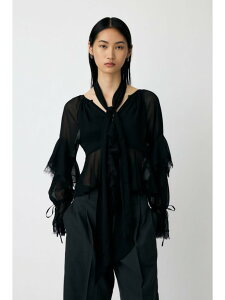 �ySALE�^20%OFF�z�yViVi�f�ځzLACE TRIM TIE �u���E�X MOUSSY �}�E�W�[ �g�b�v�X �V���c�E�u���E�X �u���b�N�yRBA_E�z�y���������z[Rakuten Fashion]