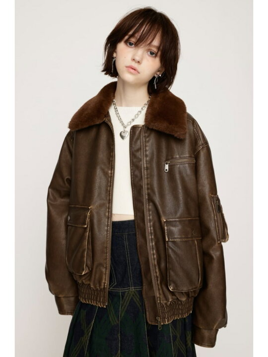 楽天市場】VINTAGE F/LEATHER S/ブルゾン SLY スライ ジャケット 