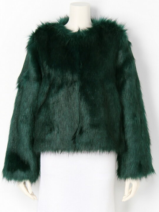 楽天市場】【SALE／50%OFF】ノーカラー FAUX FUR COAT SLY スライ 