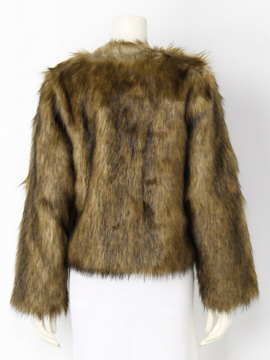 楽天市場】【SALE／50%OFF】ノーカラー FAUX FUR COAT SLY スライ 