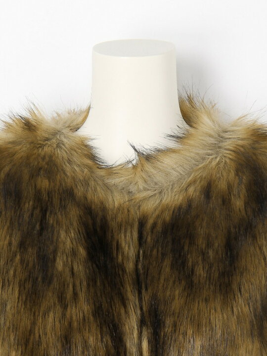 楽天市場】【SALE／50%OFF】ノーカラー FAUX FUR COAT SLY スライ 