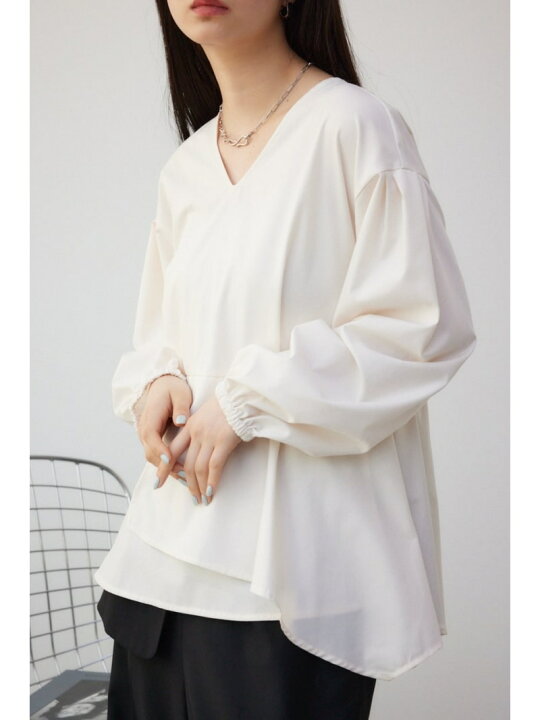 楽天市場】【SALE／50%OFF】2WAYバルーンスリーブペプラムブラウス 