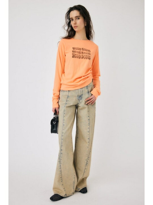 楽天市場】【SALE／50%OFF】CURVED LINE CHEMICAL BAGGY MOUSSY 